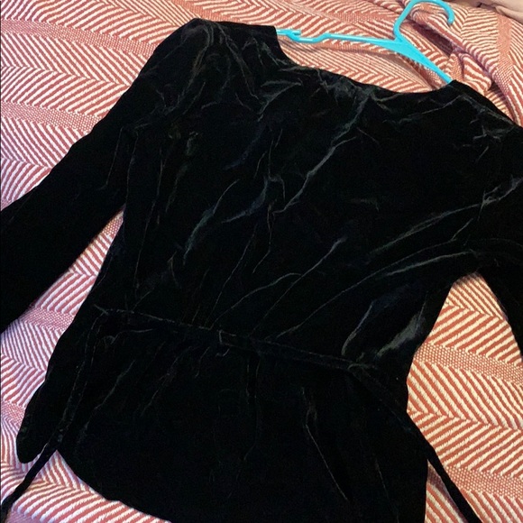 Jcrew velvet tie top - Picture 3 of 5